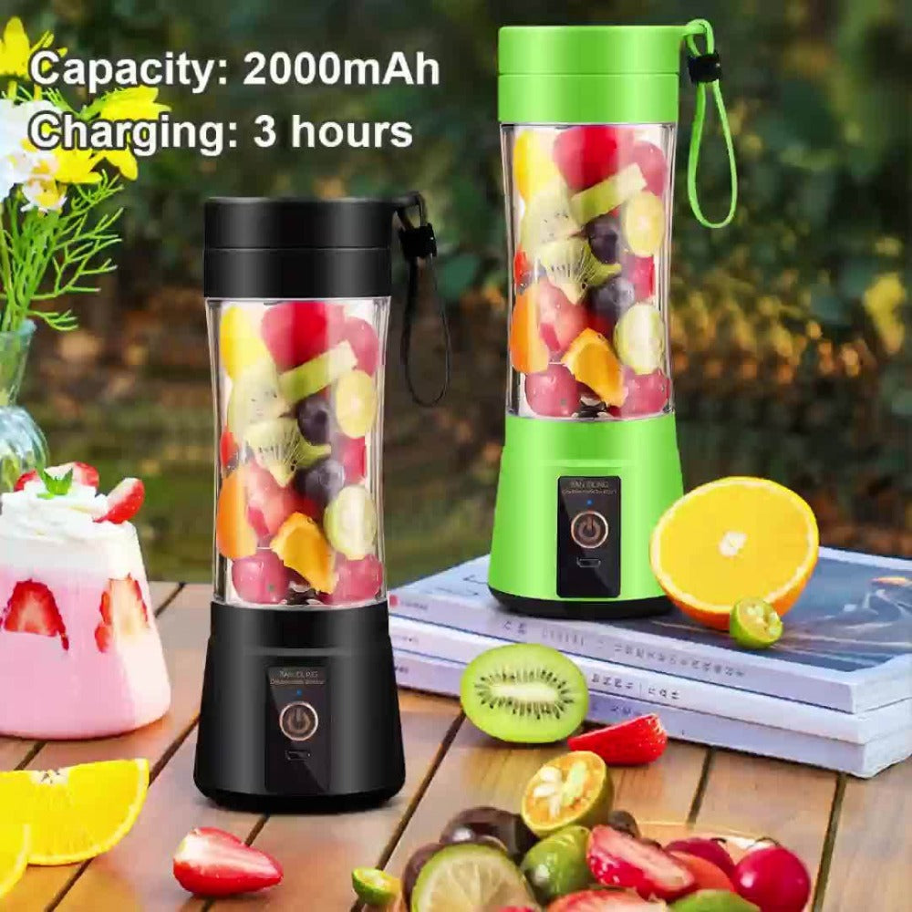 Blender Cup with USB Rechargeable 380ML and 6 Blades for Smoothies