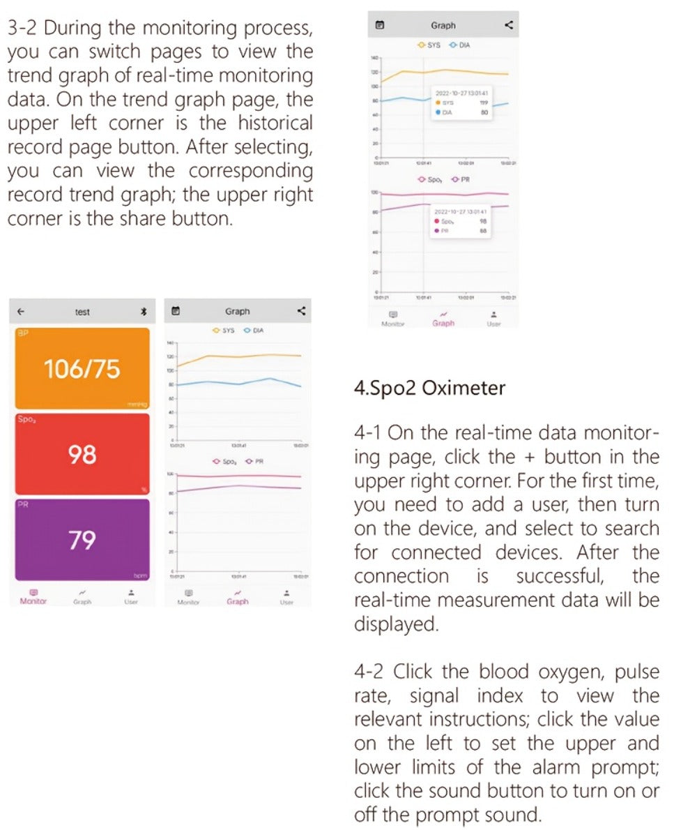 Pulse Oximeter, Real-Time Heart Rate & SpO2 Tracking via Bluetooth App, Compact Digital Oxygen Meter