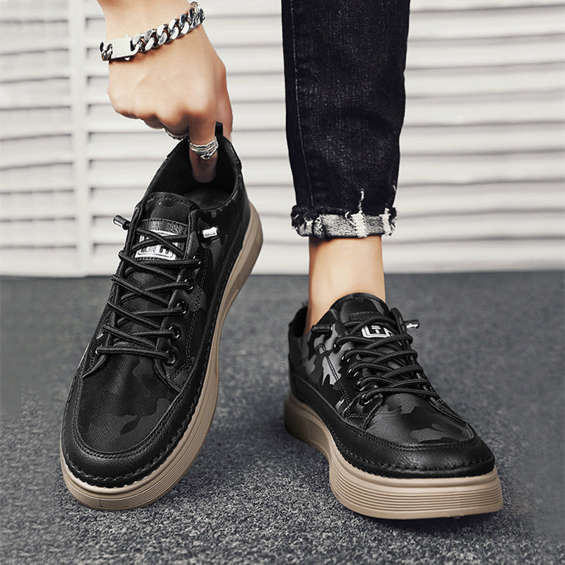 Men's Slip-On Flat Sneakers | Casual Leisure & Work Shoes for Daily Wear