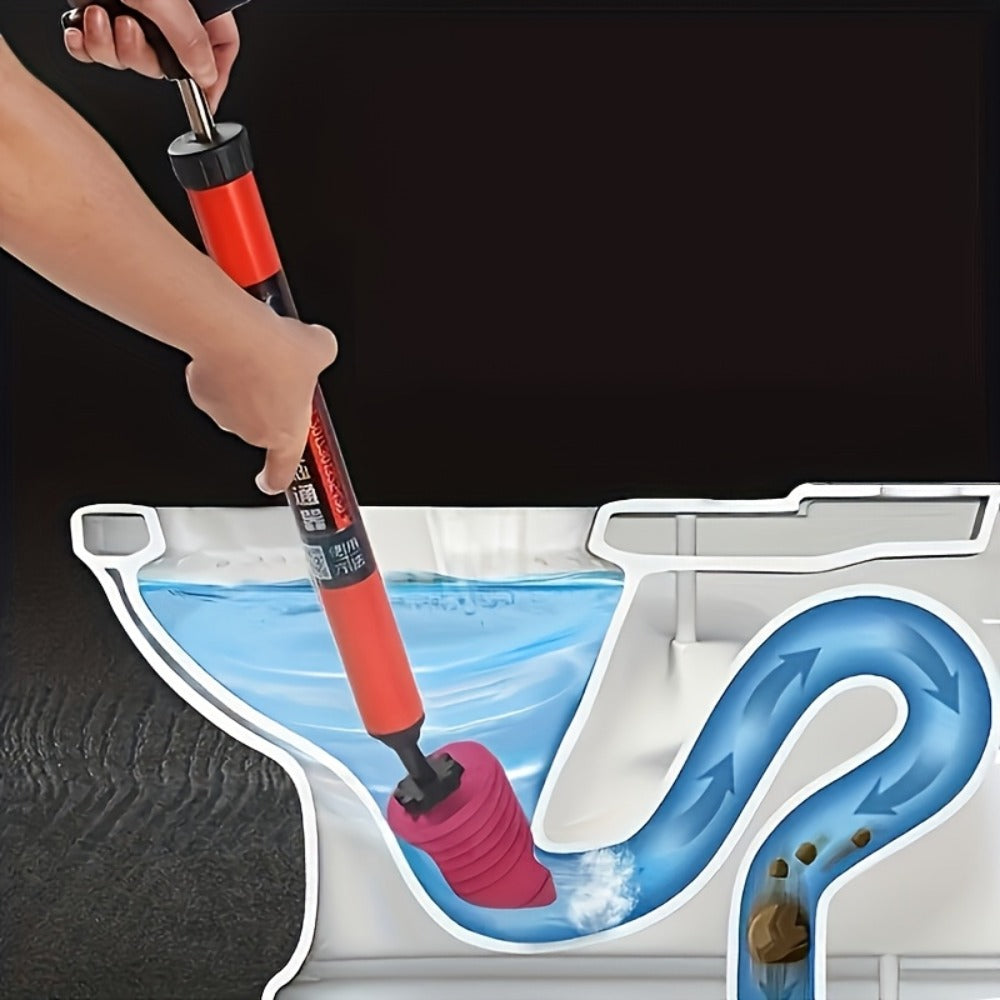 Toilet Plunger, Heavy-Duty Air Pressure Drain Cleaner, Suction Cup Clog Remover for Toilet Sink Shower Bathtub