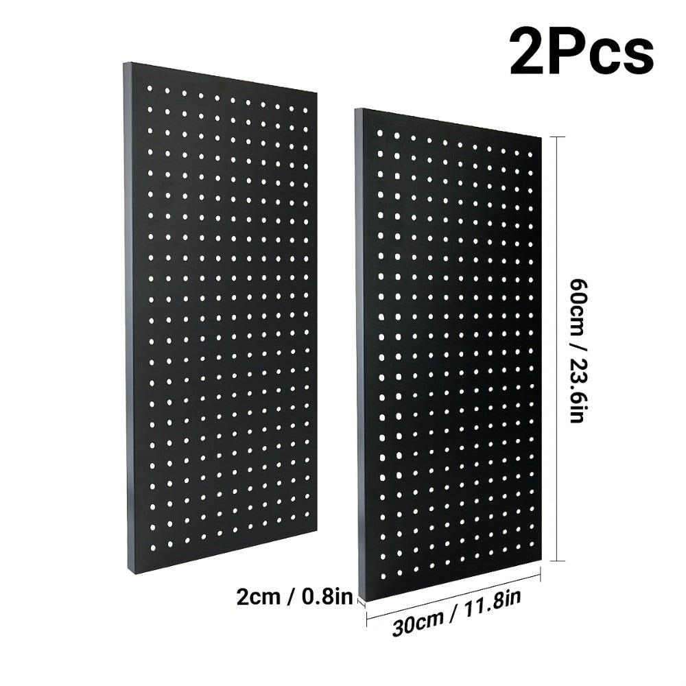 Pegboard Wall Panels in Heavy-Duty Steel, Two or Four-Pack Wall-Mounted Tool Organization for Garage Workshops