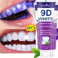 Whitening Toothpaste 4-Pack – 9D White Alcohol-Free Formula, Thorough Deep Cleaning & Brighter Smile, Refreshing Mint Breath, Gentle on Gums, Travel-Friendly 100g, Oral Care Gift for Men & Women
