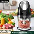 Electric Food Chopper Mini Food Processor – One-Touch 600ml Vegetable Chopper with 4 Stainless Steel Blades, Meat Grinder Blender for Garlic, Fruits, Smoothie, Puree, Black