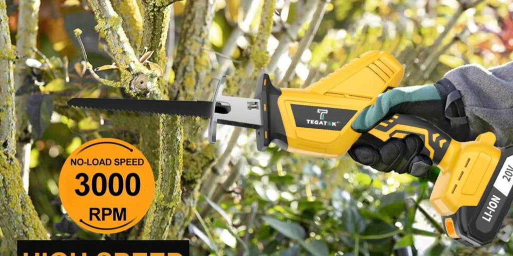 Electric Saw in an Electric Design with LED Light and Safety Lock