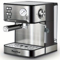 Espresso Machine Stainless Steel – Dual-Brew Coffee Maker with 54.1oz Water Tank, High-Pressure Steam Wand, ESE Pod & Ground Coffee Compatible, 1 & 2 Cup Brewing, Overpressure Protection for Home Barista