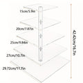 5-Tier Acrylic Cupcake Stand with LED String Lights – Square Dessert Display Tower for 60 Cupcakes Birthday Wedding Baby Shower Tea Party Elegant Transparent Cake Display Rack Easy to Assemble
