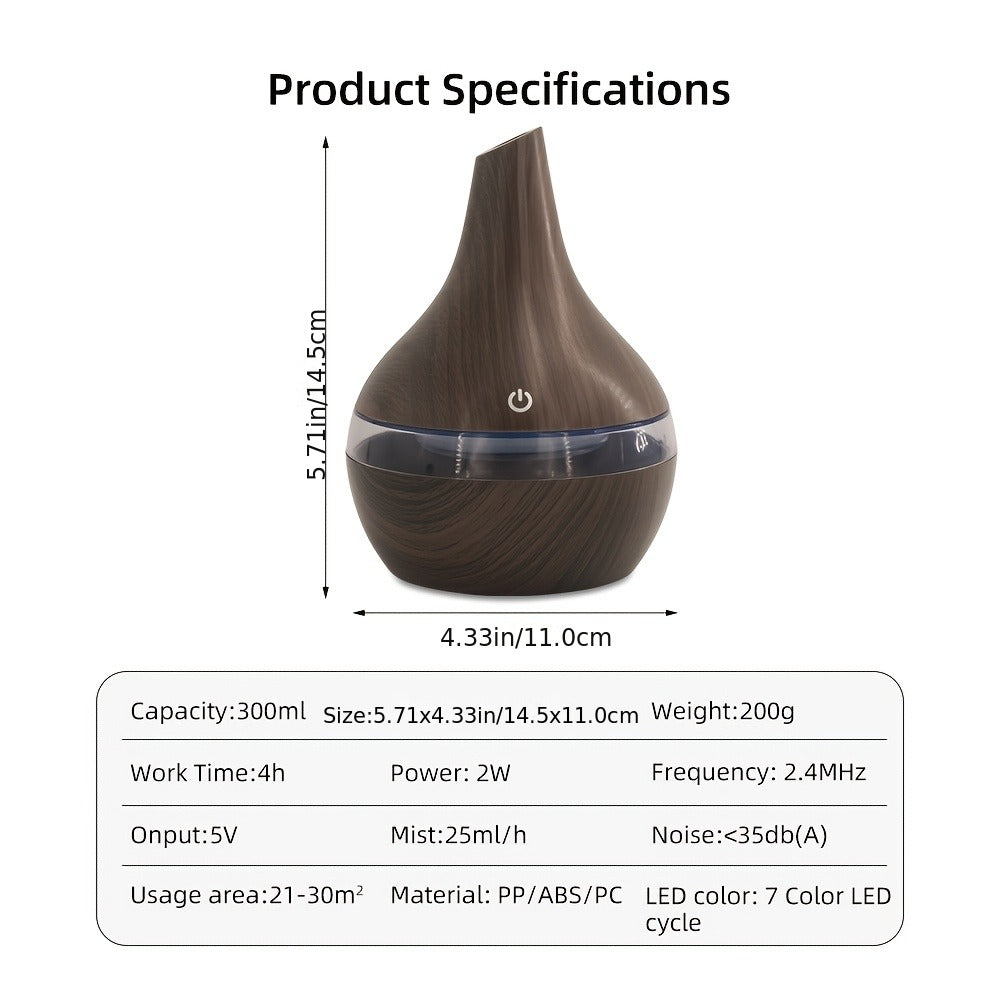 2-Pack Cool Mist Humidifier & Aromatherapy Essential Oil Diffuser with 7-Color Lights