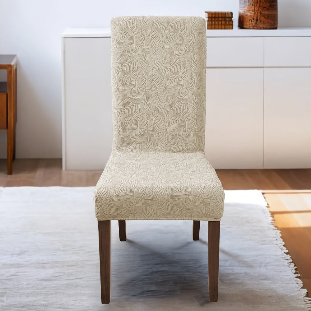 Chair Covers, Plant Print Slipcovers for Dining Room Kitchen Chairs, Elastic Parsons Chair Protector