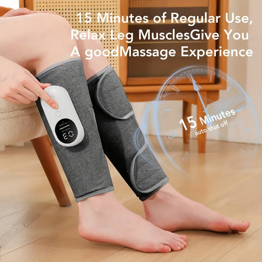 Leg Massager: Air Compression, Cordless Calf & Foot Massager with 3 Intensity Levels for Legs, Thighs