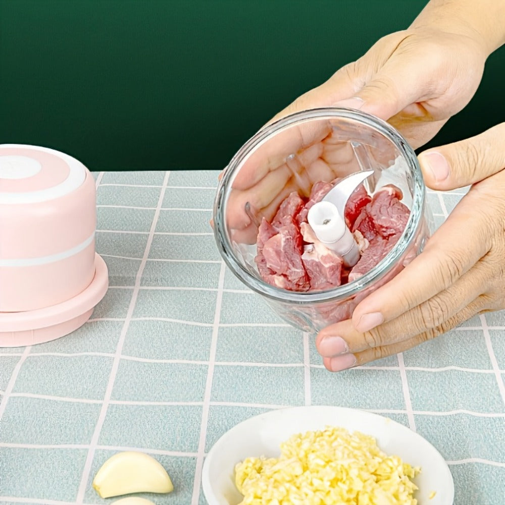 Chopper with Meat Grinder Attachment and Rechargeable Kitchen Food Processor for Camping
