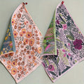 Floral Cotton Face Towels 2pcs – Soft Absorbent Wash Cloths for Home, Hotel & Spa | 14.37x15.75 In
