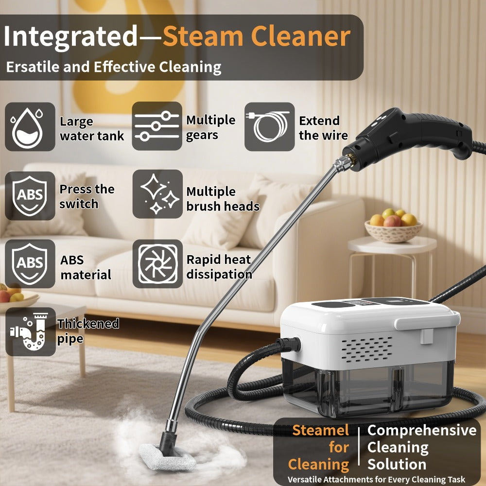 Steam Cleaner, Portable High-Temperature High-Pressure Handheld Steamer for Home, Tile & Grout Cleaning 9-Speed Adjustable