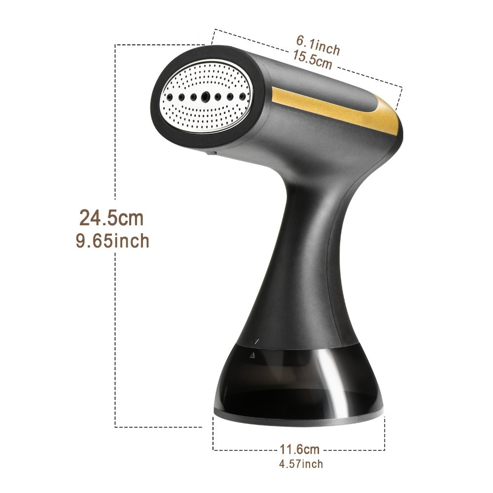 Steamer Iron For Clothes with Cleaning Brush Black White Carbon Fiber