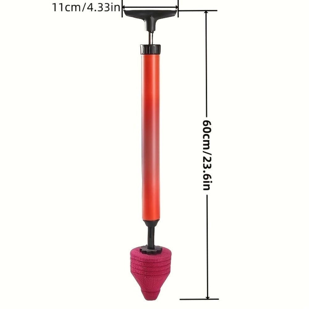 Toilet Plunger, Heavy-Duty Air Pressure Drain Cleaner, Suction Cup Clog Remover for Toilet Sink Shower Bathtub