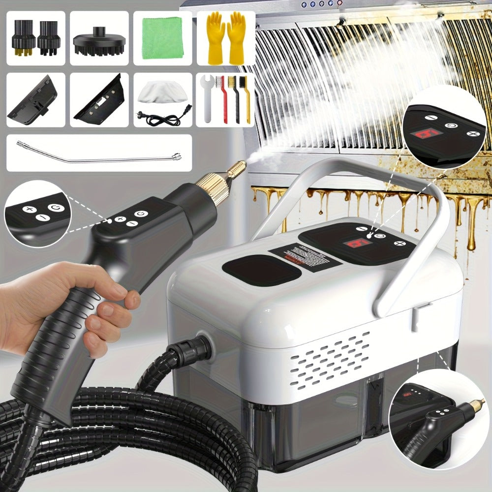 Steam Cleaner, Portable High-Temperature High-Pressure Handheld Steamer for Home, Tile & Grout Cleaning 9-Speed Adjustable