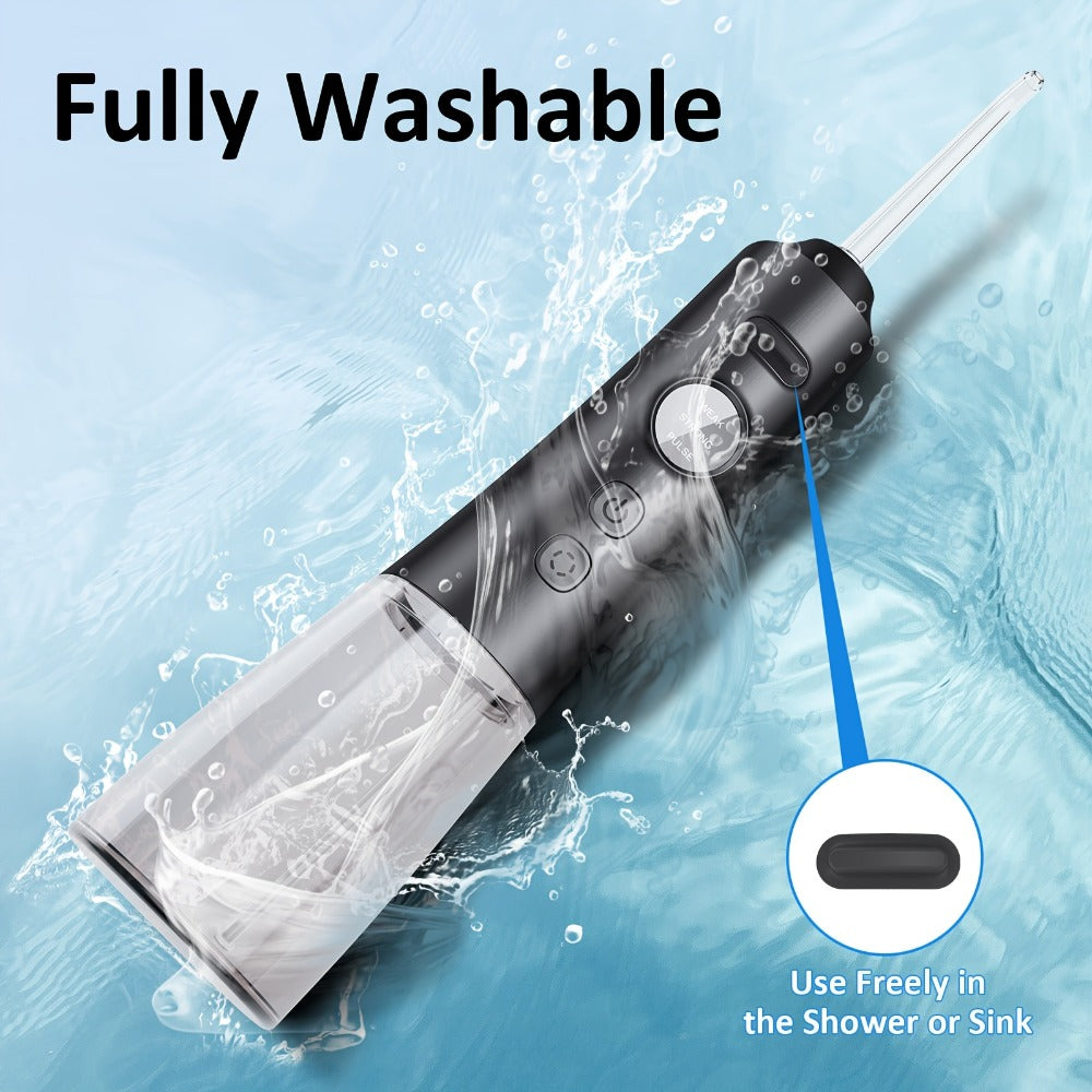 Water Flosser Cordless, Rechargeable Electric Dental Cleaner, Portable for Home & Travel Use