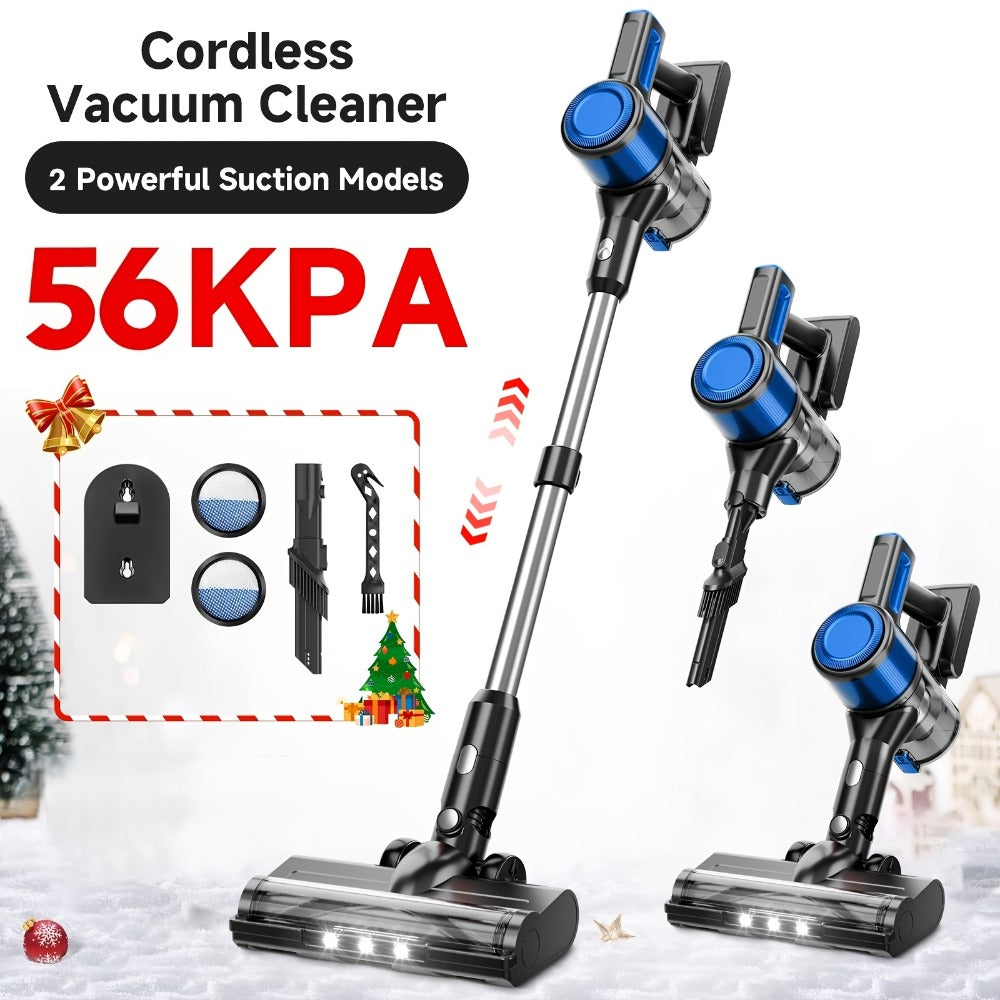 Cordless Stick Vacuum Cleaner 56-68Kpa – Lightweight 8-in-1 Handheld Vacuum with Rechargeable Battery, 45 Min Runtime for Hard Floors, Carpets & Pet Hair