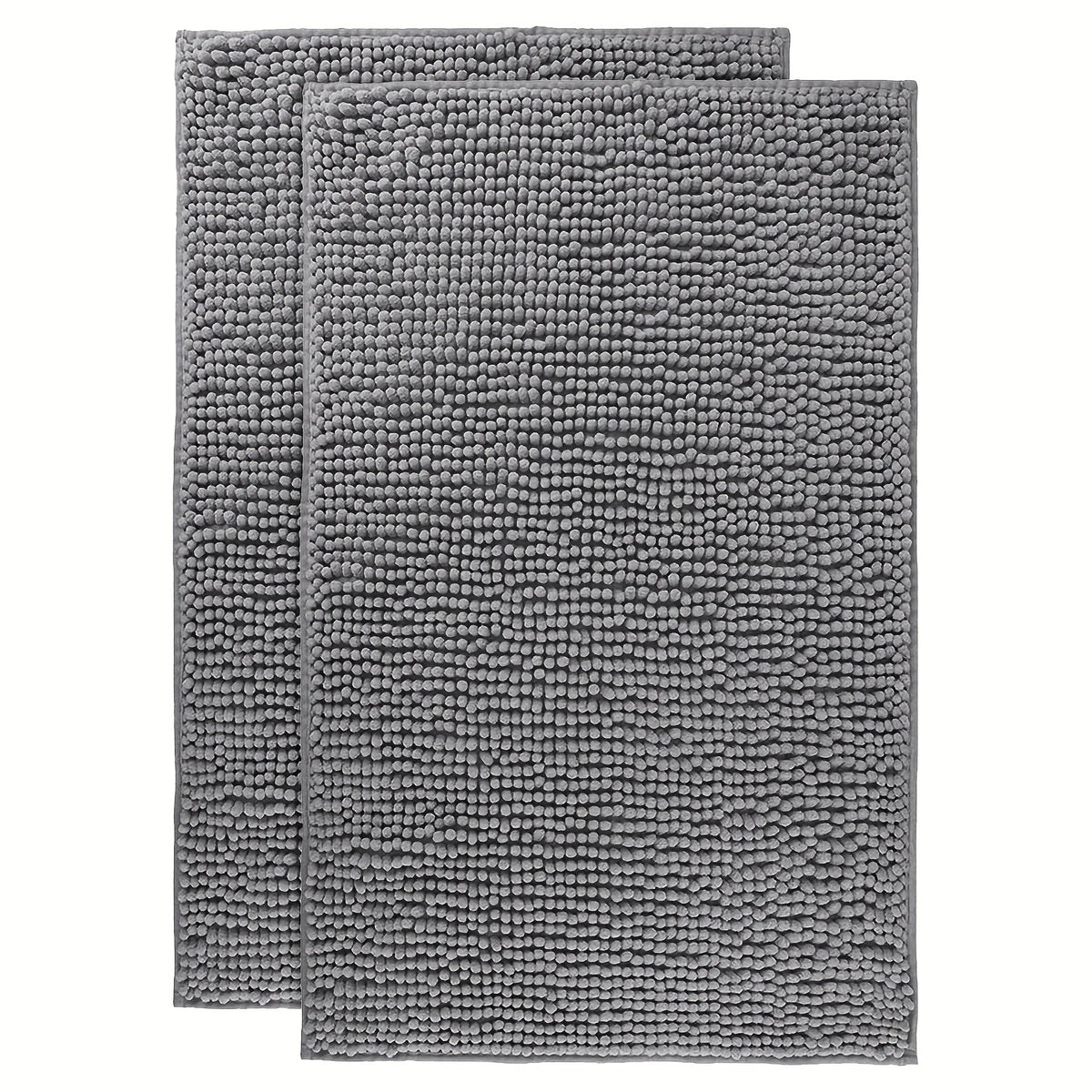 Chenille Bath Rug Extra Thick Soft Absorbent Non-Slip Bathroom Mat Machine Washable, Multiple Sizes & Colors