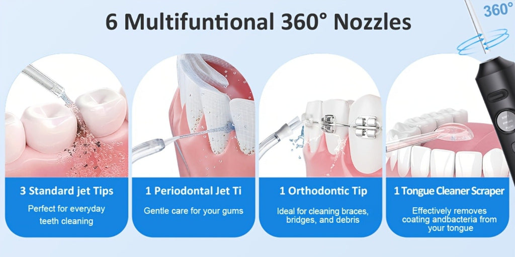 Water Flosser Cordless, Rechargeable Electric Dental Cleaner, Portable for Home & Travel Use