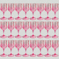 Plastic Wine Glasses 24 Pack – Colorful Shatterproof Goblets for Parties, Weddings & Events – Reusable Vintage-Style Stemmed Cups – Lightweight Bulk Drinkware in Pink, Gold, Blue, Rose Gold & Green