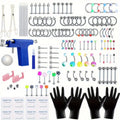 160pcs Body Piercing Kit with Piercing Gun – Professional Jewelry Set for Ear, Nose, Lip & Belly with Stainless Steel & Acrylic Studs, Rings & DIY Piercing Tools