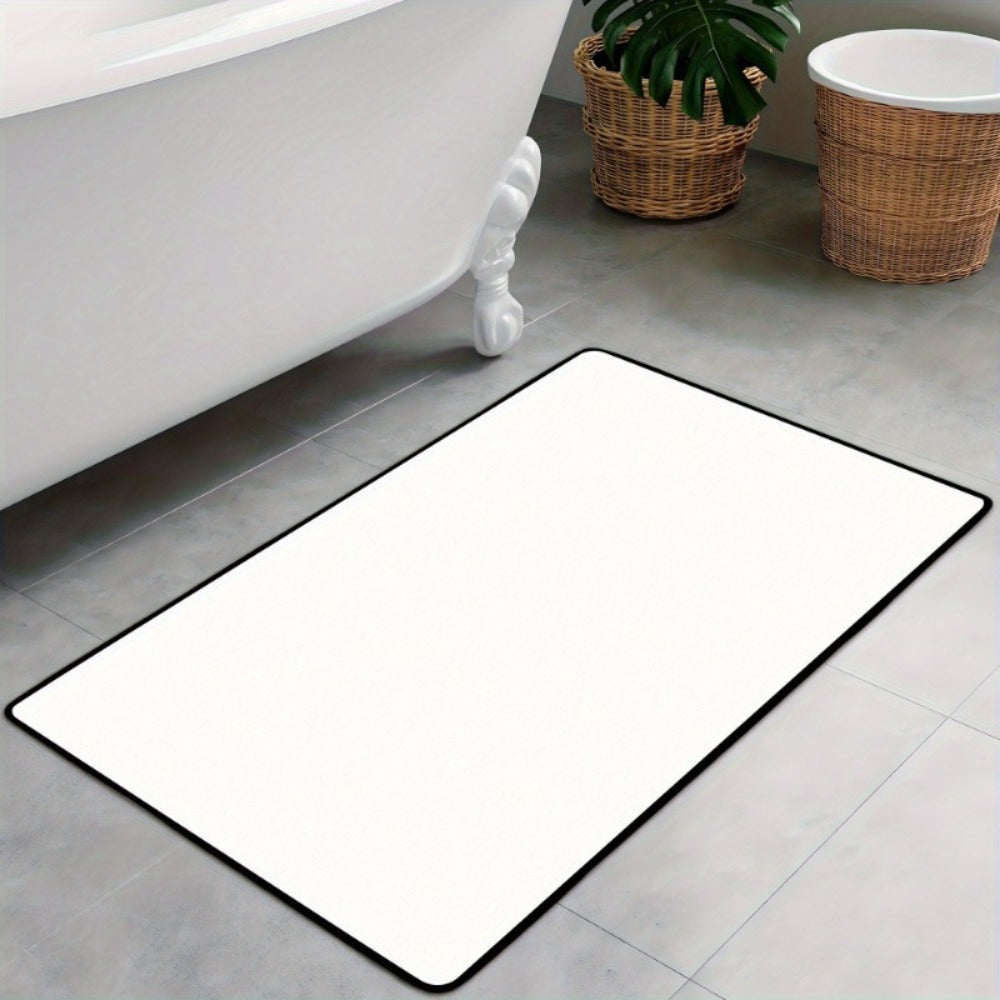Diatomaceous Earth Bath Mat, Mermaid Non-Slip Quick-Dry Absorbent Bathroom Rug Teal Ocean Design for Bathroom Kitchen Living Room