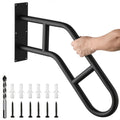 Stair Handrail Outdoor Anti-Slip Wall Mounted for 1-3 Steps – U-Shaped Carbon Steel Grab Bar, 600 lb Capacity, Rust-Resistant, for Porch, Garden, Bathroom – Safe for Elderly, Kids, Disabled & Pregnant