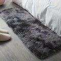 Tie-Dye Knotted Fluffy Mat Super Soft Thickened – Cozy Indoor Area Rug for Living Room, Bedroom & Office, Stylish Floor Covering 15.74x47.24 in – Dark Gray, Light Grey, Pink, White, Purple