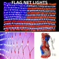 American Flag LED Net Light 420 LEDs – Patriotic String Lights for 4th of July, Memorial Day, Independence Day, Christmas & New Year, Indoor Outdoor Garden Yard Decor, Plug-In 6.6x3.3ft