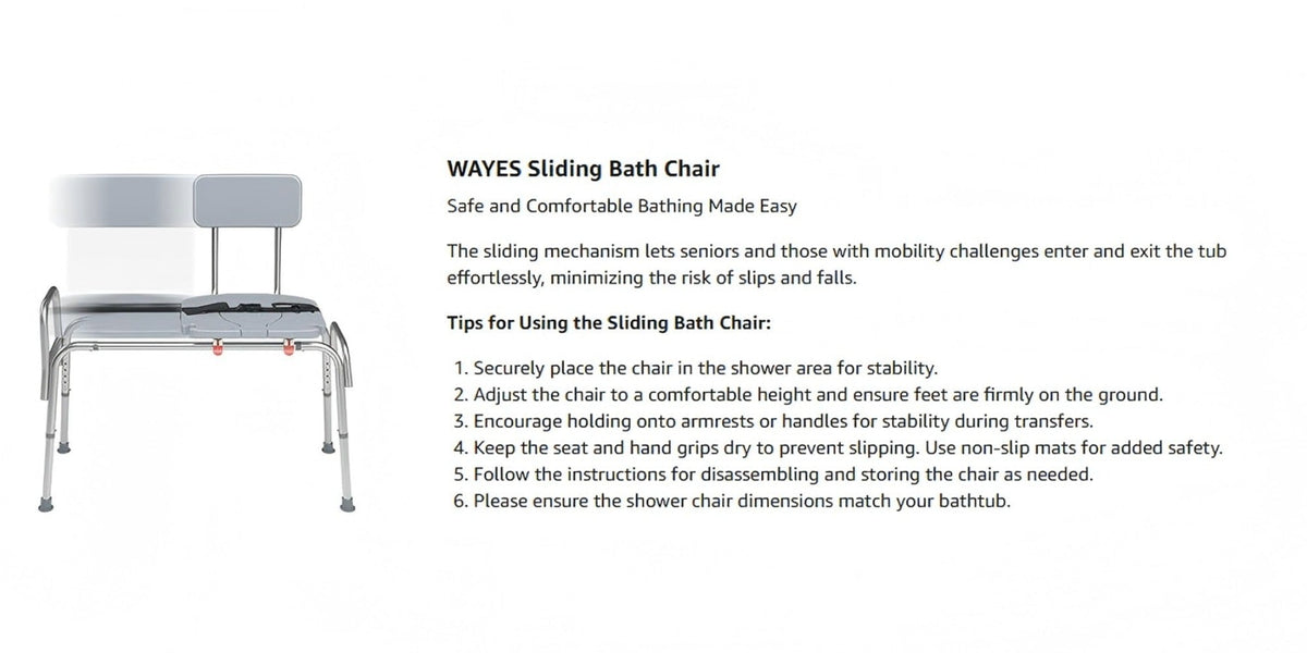 Shower Chair for Elderly Heavy Duty 400 lbs Transfer Bench with Safety Belt Non-Slip Adjustable Height Tool-Free Assembly Bath Seat for Disabled Recovery Seniors 39 Inch Extra Long Shower Bench Bathtub Transfer Chair