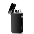 USB Electric Lighter Dual Arc Plasma – Windproof Flameless Rechargeable Lighter with LED Power Display, Touch Sensor, Metal Body, Ideal for Outdoor Camping Candles Holiday Gift (No Battery Required)