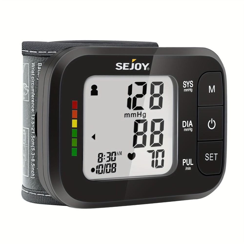 Wrist Blood Pressure Monitor, Portable & Accurate for Home Use & Travel (Blue / White / Black / Purple)