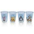 Winnie the Pooh Mini Shot Glasses Set of 4 – Disney Character 2oz Glass Cups Pooh Piglet Eeyore Tigger BPA-Free Dishwasher Safe Gift
