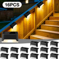 Solar Step Lights IP65 Waterproof – LED Deck Lights for Outdoor Stairs, Fence & Pathway, Auto On/Off Dusk to Dawn, 12-Hour Night Lighting for Garden, Patio, Driveway & Commercial Spaces