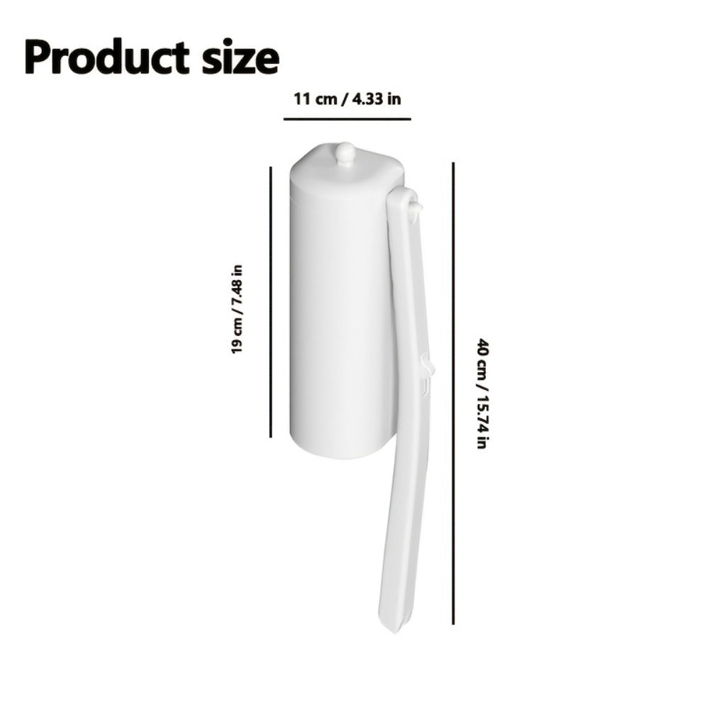 Disposable Toilet Brush with Bracket and Replaceable Heads for Home and Bathroom