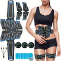 EMS Ab Muscle Training Band – Whole Body Electric Muscle Stimulator Belt for Abdominal Toning, Passive Workout During Reading, Watching TV & Housework