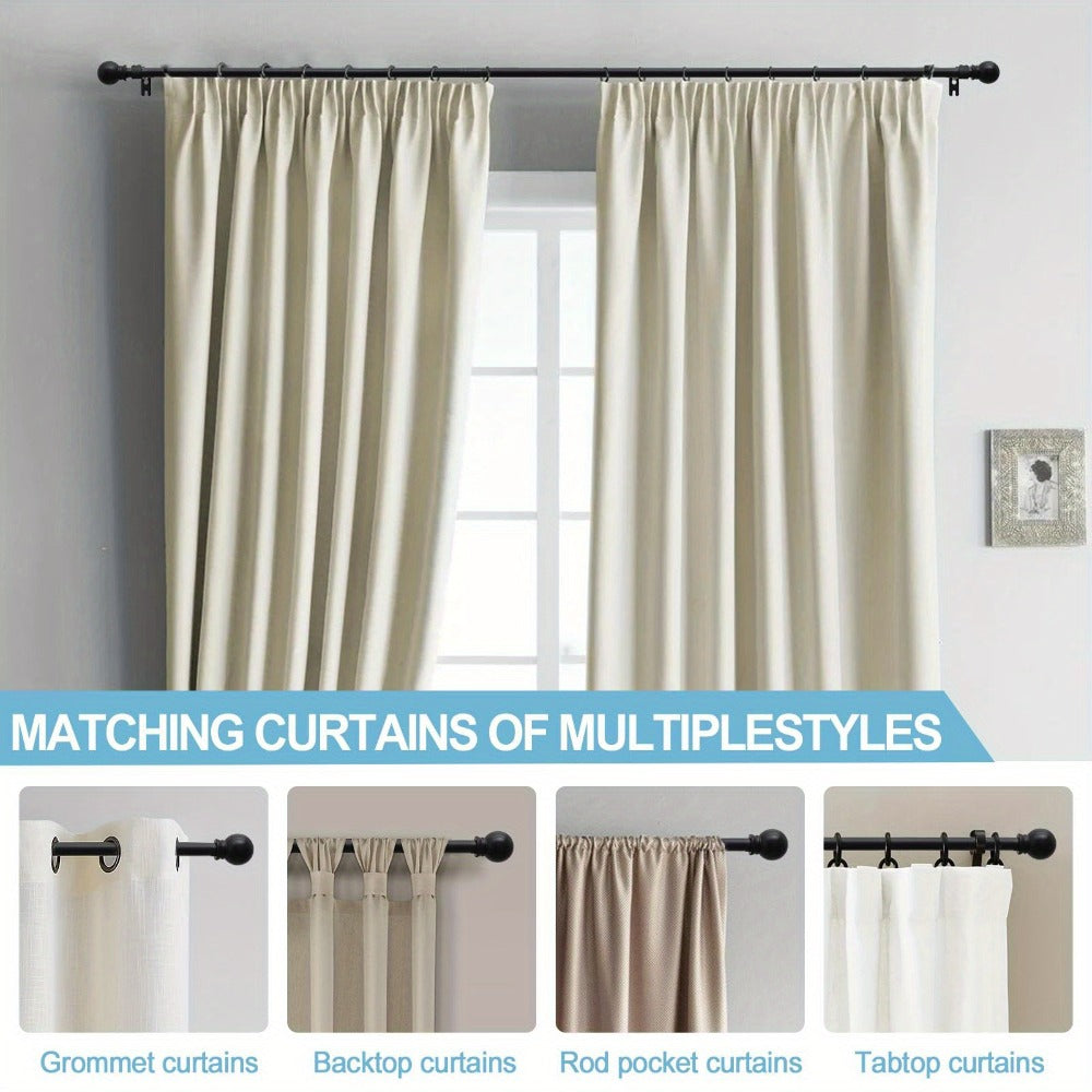 Adjustable Curtain Rod in an Adjustable Design for Living Room and Kitchen