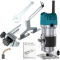 Wood Router with Wood Slotting and Optional 15pc Milling Cutter Set for Woodworking
