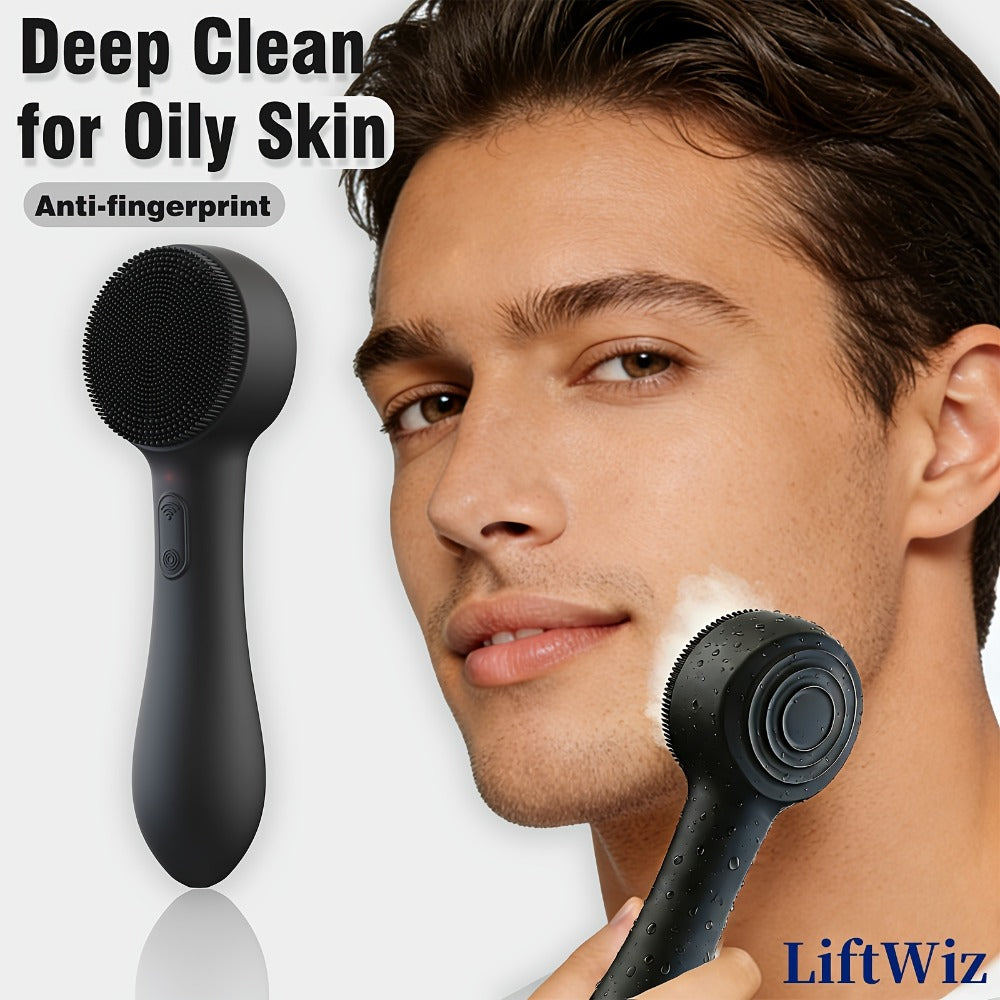 Facial Cleansing Brush (12000 Vibrations) in Waterproof IPX7 Silicone for Sensitive Skin