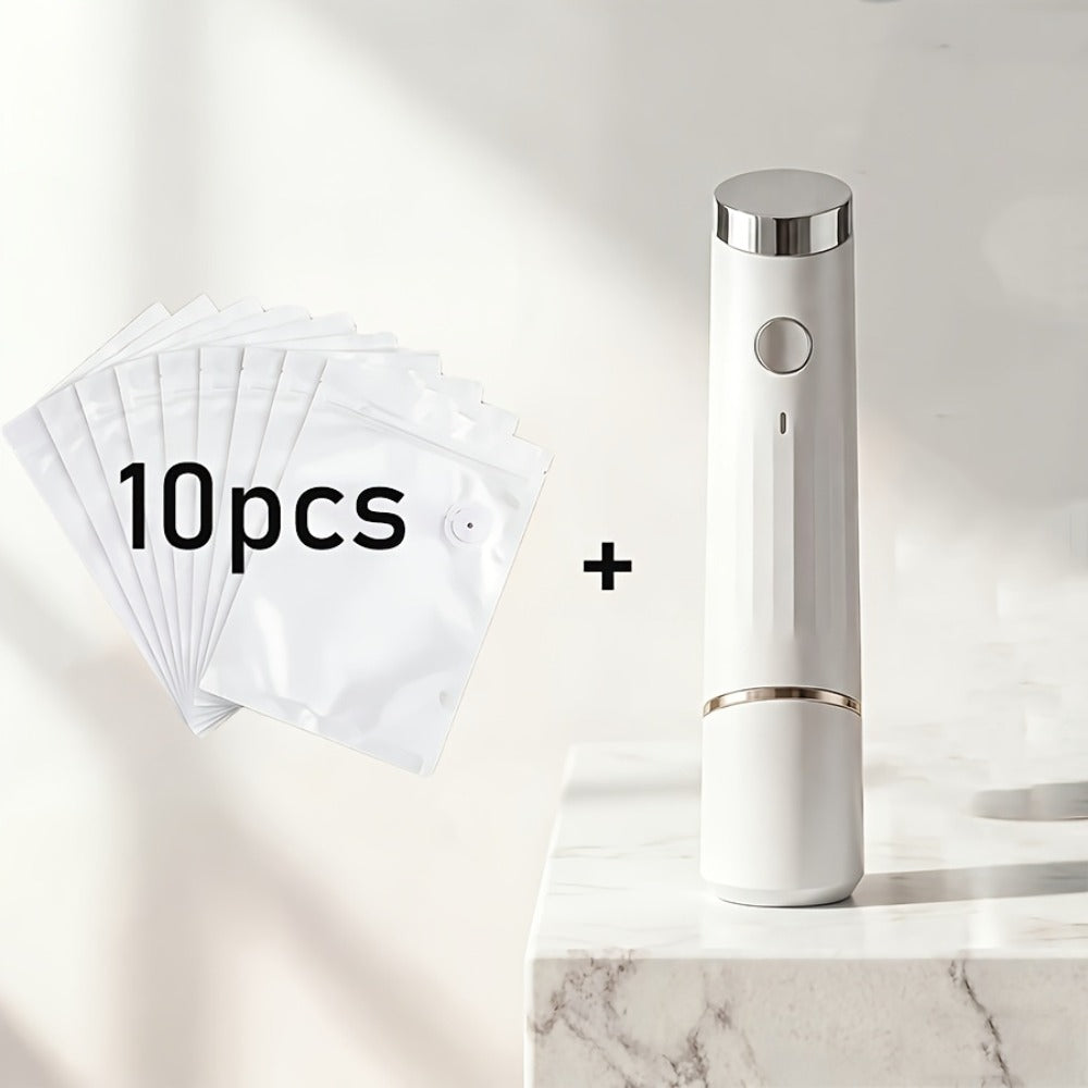 Vacuum Sealer, Machine 10 Reusable Bags Handheld Food Kit, BPA-Free Seal Bags, Portable Meal Saver for Sous Vide & Freezer Storage