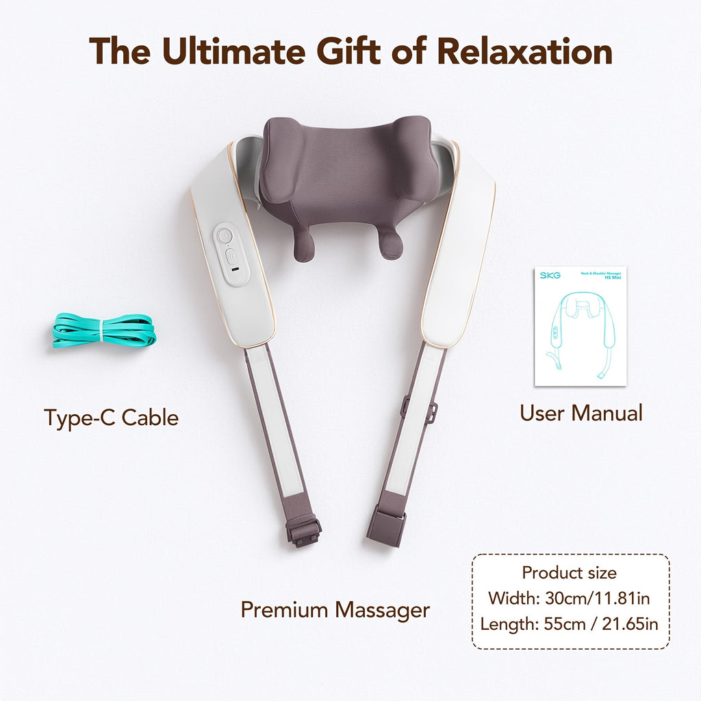 Neck Massager in a Cordless 6D Shiatsu Design for Neck and Shoulder with 9 Modes