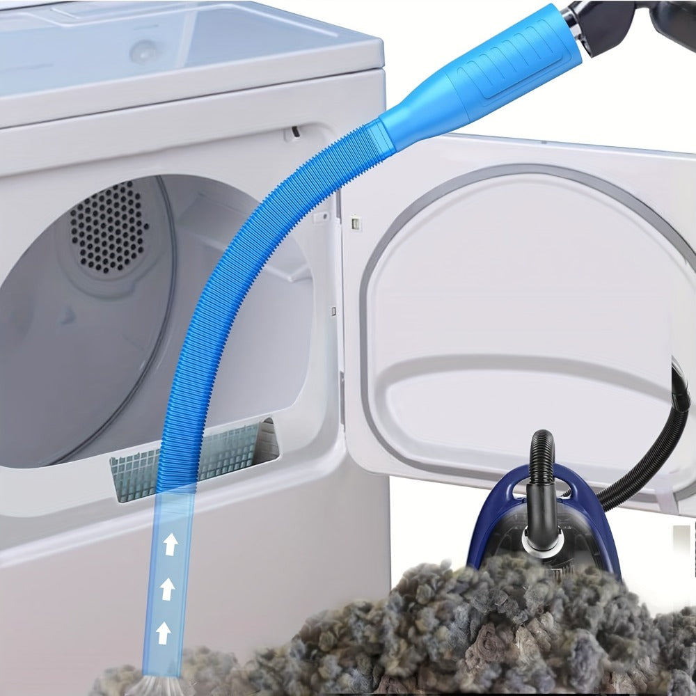 Dryer Vent Cleaner Kit Replacement Parts in a Flexible Design for Home Laundry (2pcs Vacuum Hose Attachment and Lint Trap Brush)