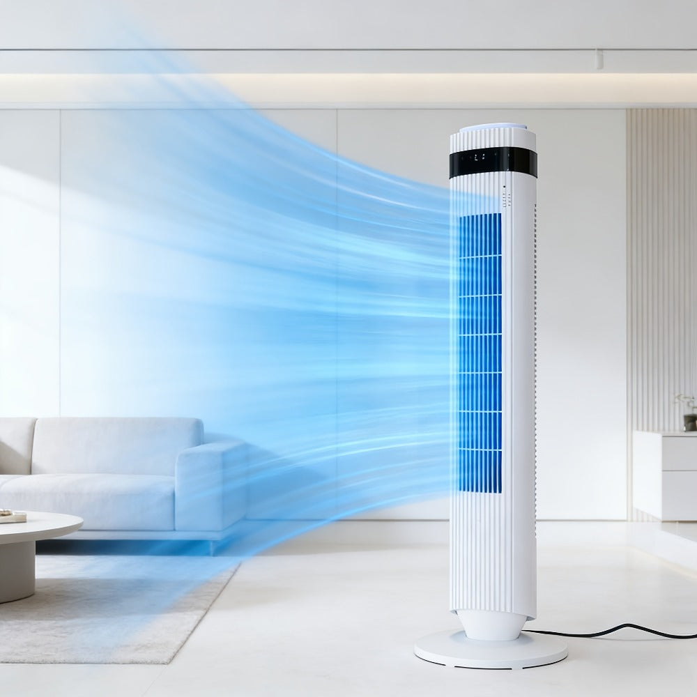 Tower Fan with LED Display 4 Speed Settings and 12-Hour Timer