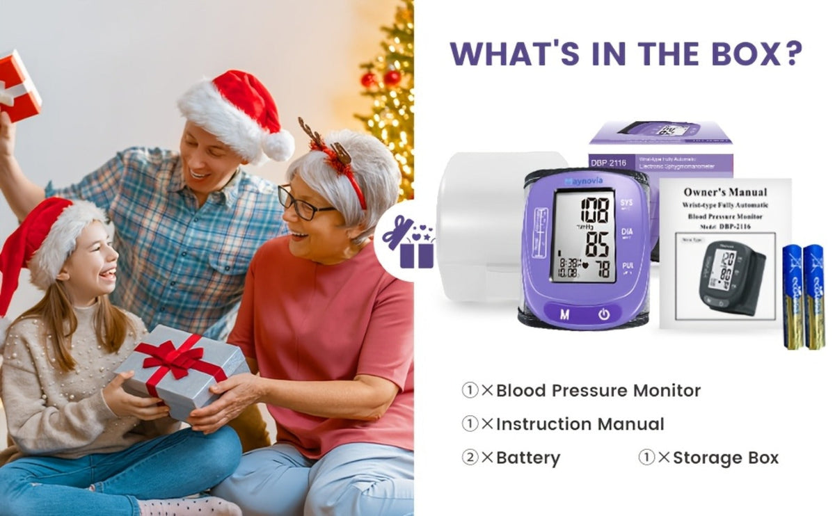 Blood Pressure Monitor, Oximeter Fingertip Digital BP Machine Home Use, Fully Automatic Hypertension Tracker