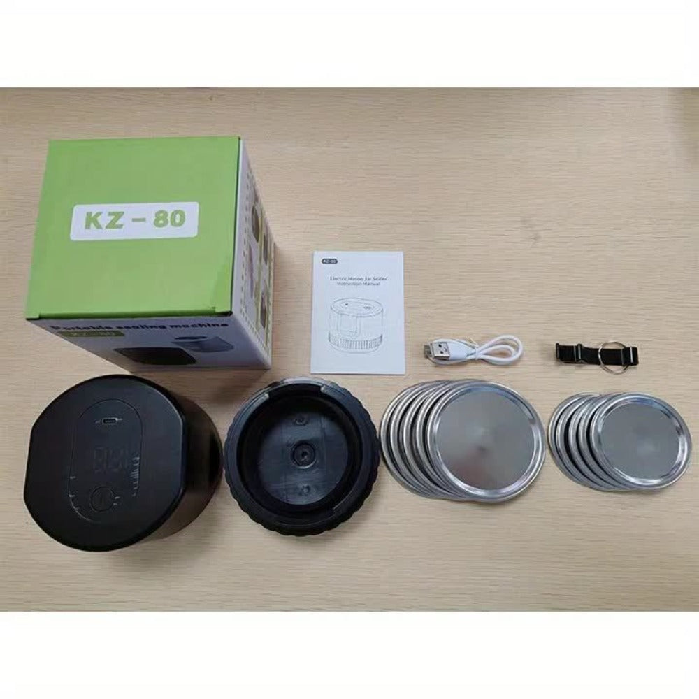 Electric Mason Jar Sealer One-Touch Vacuum Seal with Regular Mouth Lids