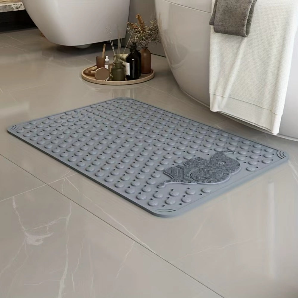 Non-Slip Bath Mat in Extra Soft TPE for the Bathtub and Shower (30x17 Inch)