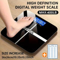 USB Rechargeable Bathroom Scale 400lb – Smart Digital Body Weight Scale, HD LCD & Fahrenheit Temperature Display, kg/lb Switch, Ultra-Wide Platform, USB Charging or Battery Powered, Black & Pink