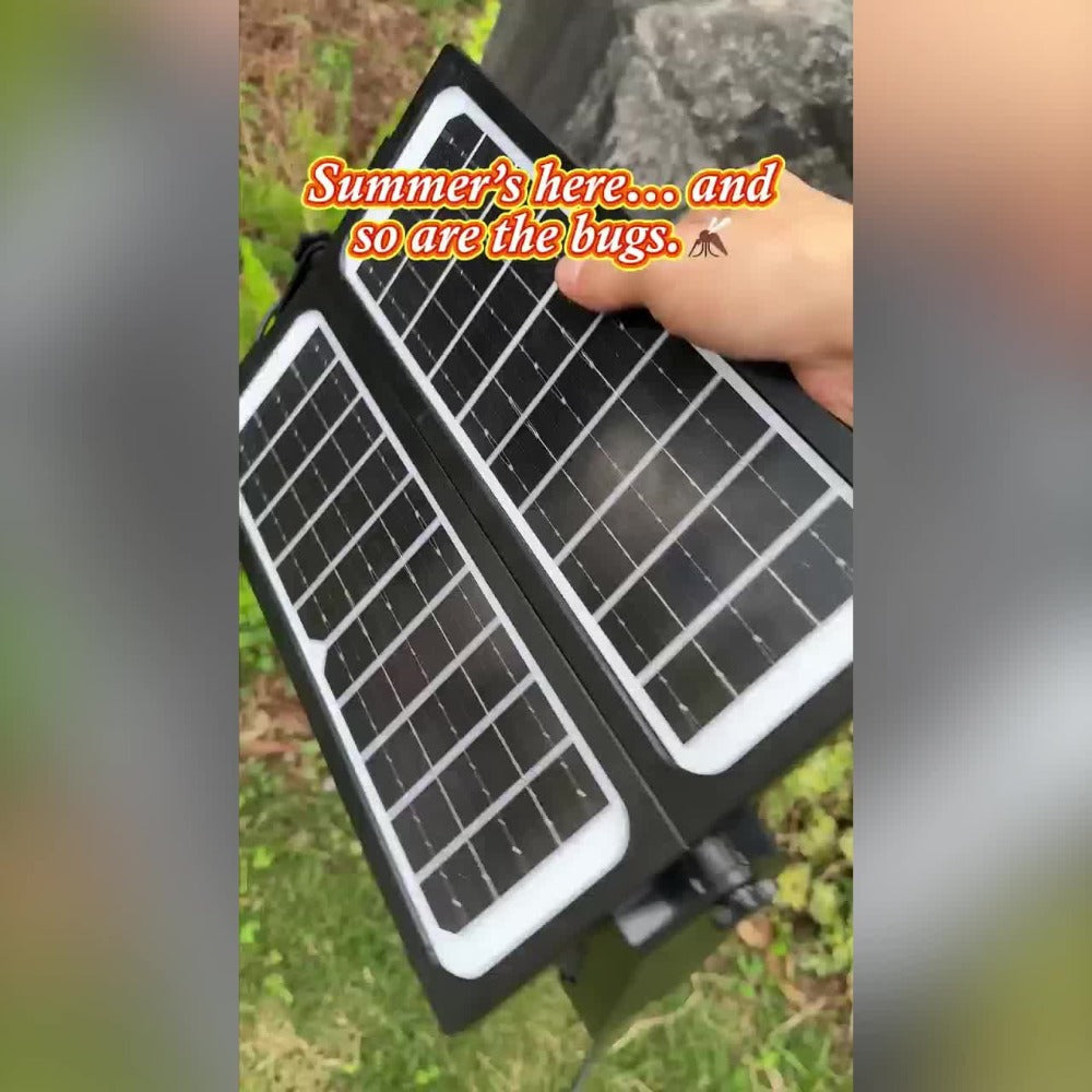 Bug Zapper, Solar Outdoor 4500V Electric Mosquito Killer, IPX4 Waterproof Insect Trap for Patio