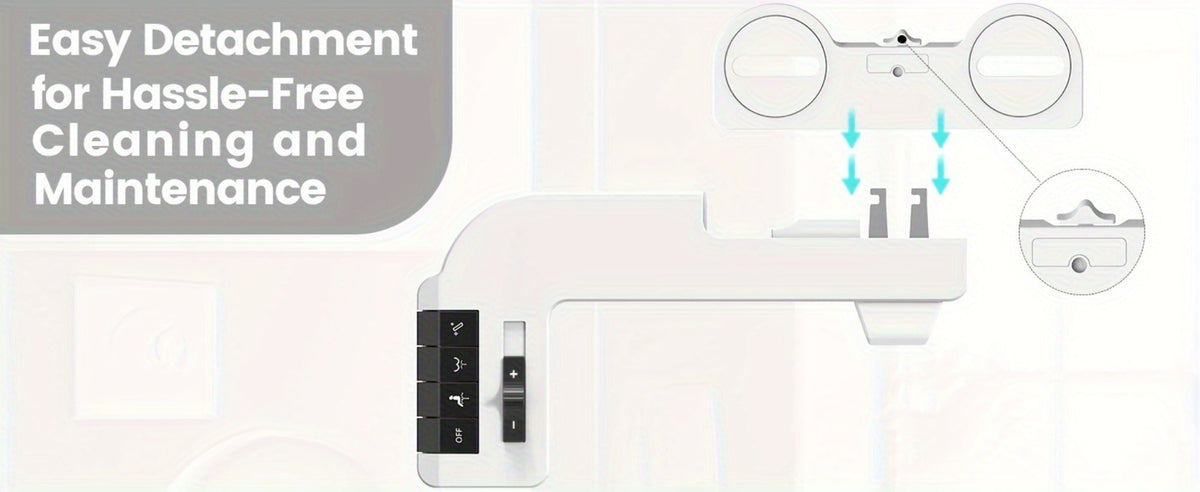 Bidet Attachment, Dual Retractable Nozzle Non-Electric Self-Cleaning Fresh Water Bidet Sprayer, Fits Most Toilets