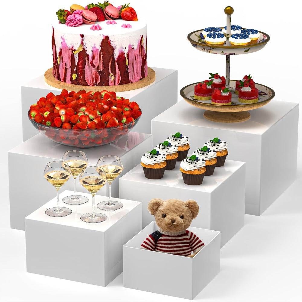 Dessert Display: Acrylic Buffet Risers Display Stand for Party Catering and Jewelry